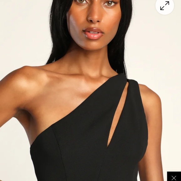 Lulus Enchanted Energy Black One-shoulder Maxi Dress - Size M - Picture 3 of 5